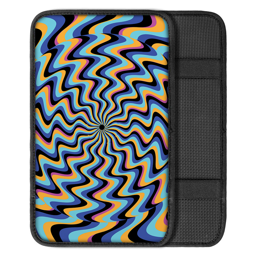 Psychedelic Illusory Motion Print Car Center Console Cover