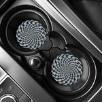 Psychedelic Illusory Motion Print Car Coasters