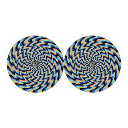 Psychedelic Illusory Motion Print Car Coasters