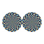 Psychedelic Illusory Motion Print Car Coasters