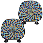Psychedelic Illusory Motion Print Car Headrest Covers