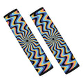 Psychedelic Illusory Motion Print Car Seat Belt Covers