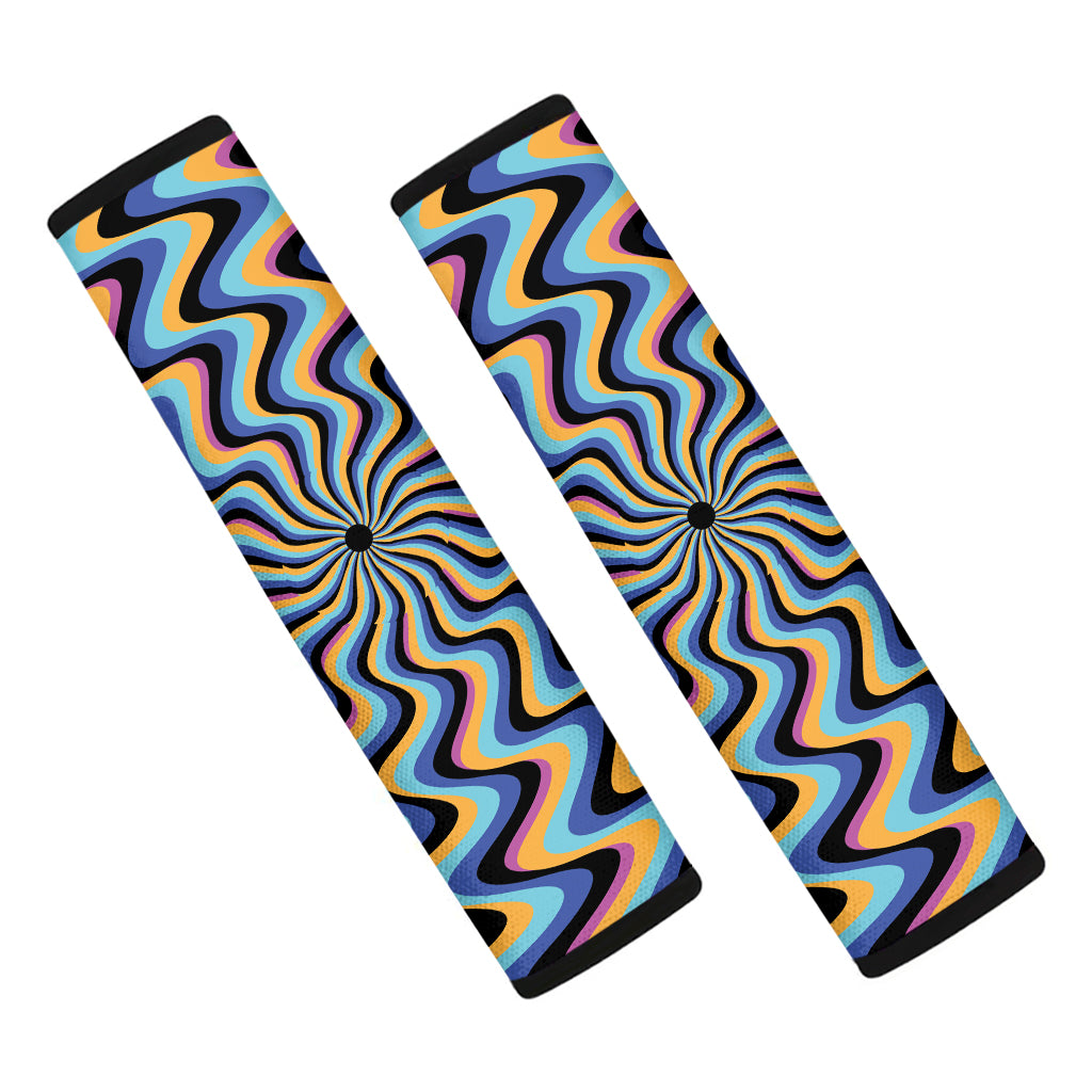 Psychedelic Illusory Motion Print Car Seat Belt Covers