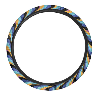 Psychedelic Illusory Motion Print Car Steering Wheel Cover