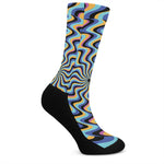 Psychedelic Illusory Motion Print Crew Socks