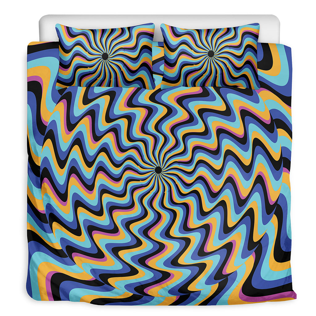 Psychedelic Illusory Motion Print Duvet Cover Bedding Set