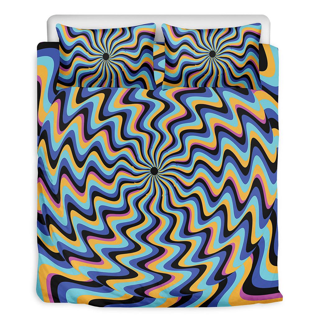 Psychedelic Illusory Motion Print Duvet Cover Bedding Set