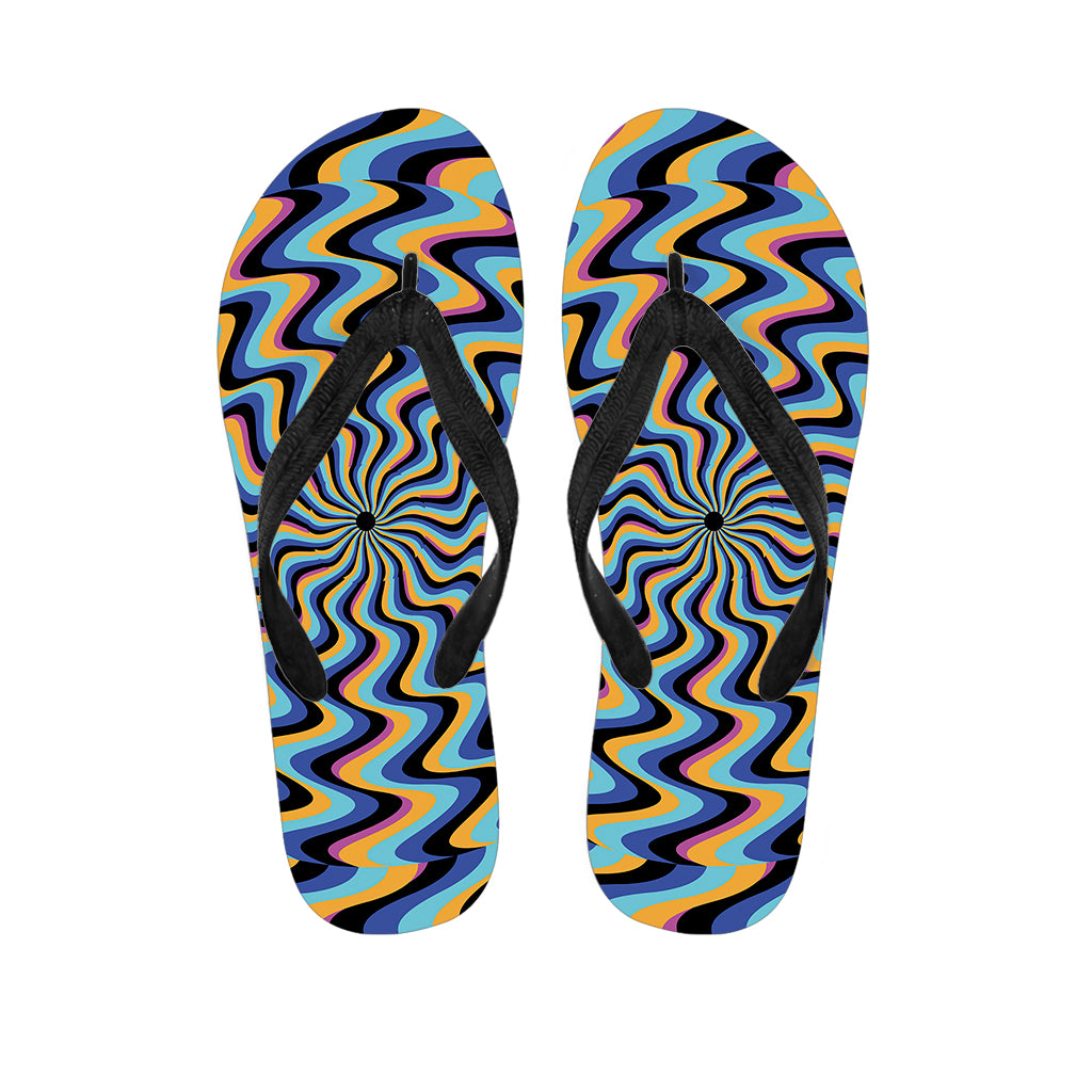 Psychedelic Illusory Motion Print Flip Flops