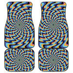 Psychedelic Illusory Motion Print Front and Back Car Floor Mats