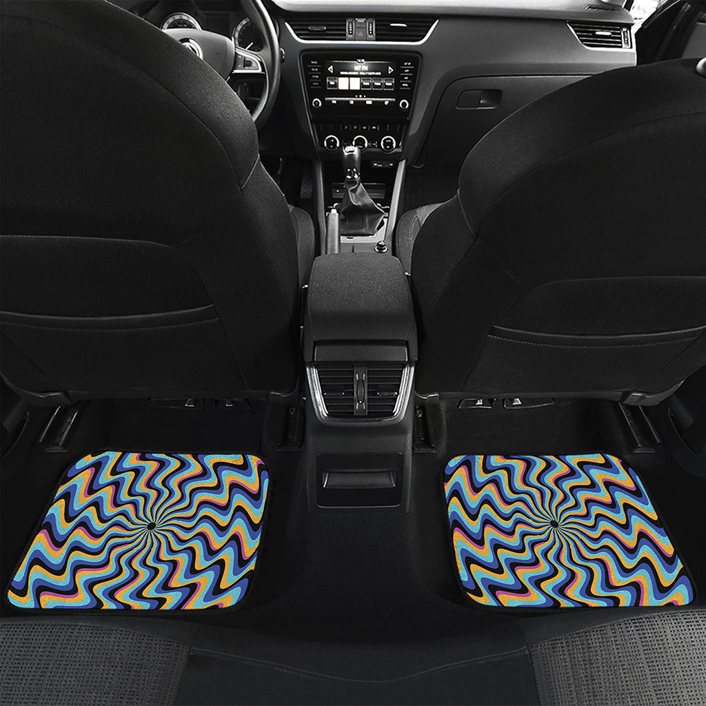 Psychedelic Illusory Motion Print Front and Back Car Floor Mats