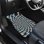 Psychedelic Illusory Motion Print Front and Back Car Floor Mats