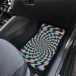 Psychedelic Illusory Motion Print Front and Back Car Floor Mats