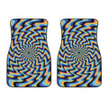 Psychedelic Illusory Motion Print Front Car Floor Mats