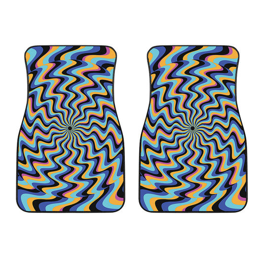 Psychedelic Illusory Motion Print Front Car Floor Mats