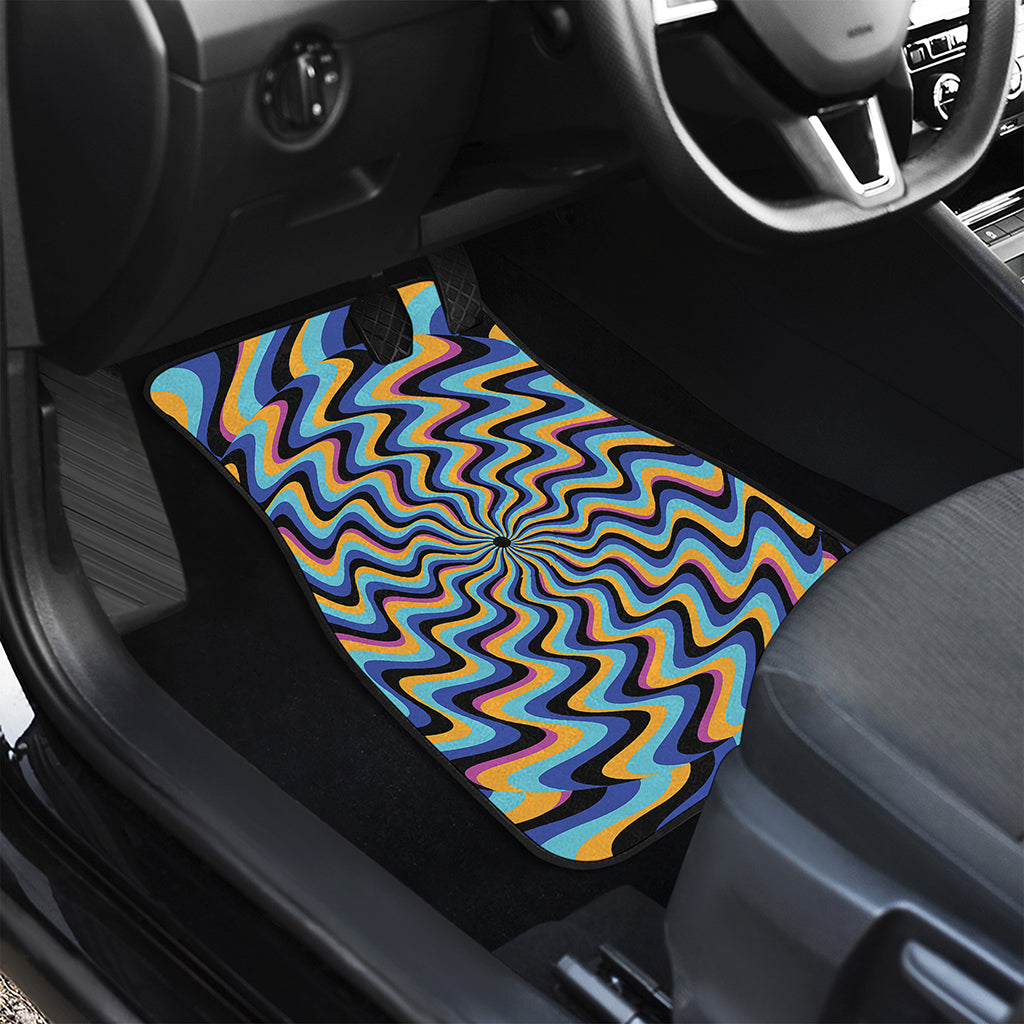 Psychedelic Illusory Motion Print Front Car Floor Mats