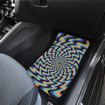 Psychedelic Illusory Motion Print Front Car Floor Mats