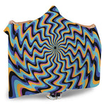 Psychedelic Illusory Motion Print Hooded Blanket