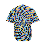 Psychedelic Illusory Motion Print Men's Baseball Jersey