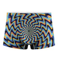 Psychedelic Illusory Motion Print Men's Boxer Briefs