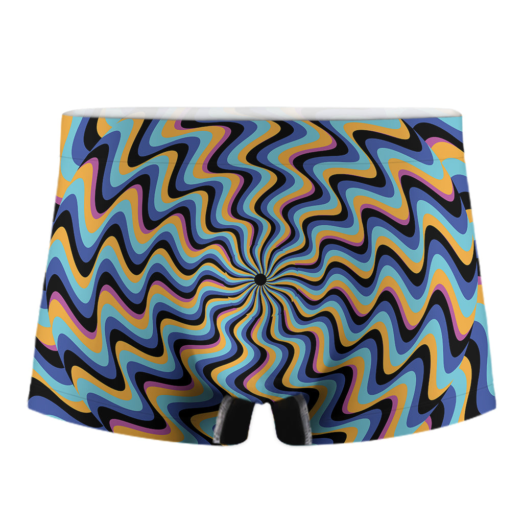 Psychedelic Illusory Motion Print Men's Boxer Briefs