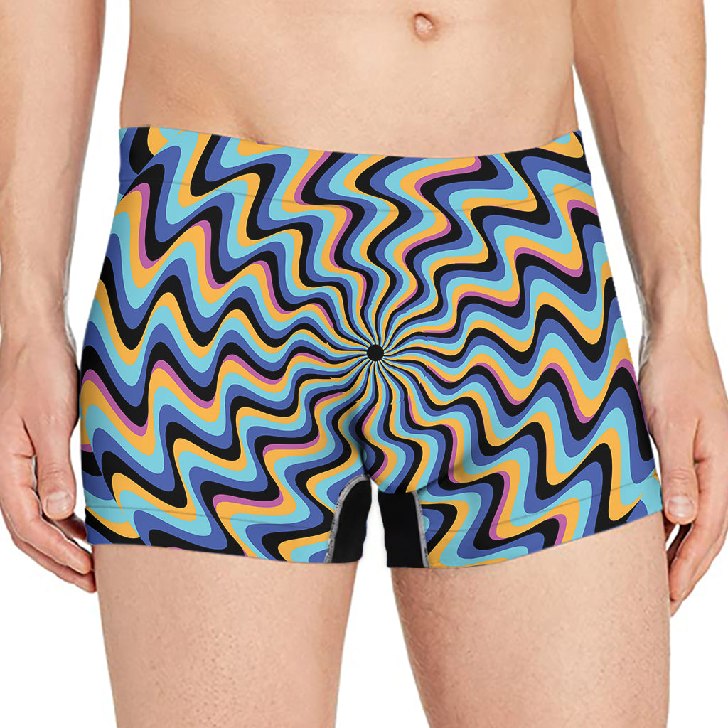 Psychedelic Illusory Motion Print Men's Boxer Briefs
