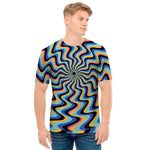 Psychedelic Illusory Motion Print Men's T-Shirt