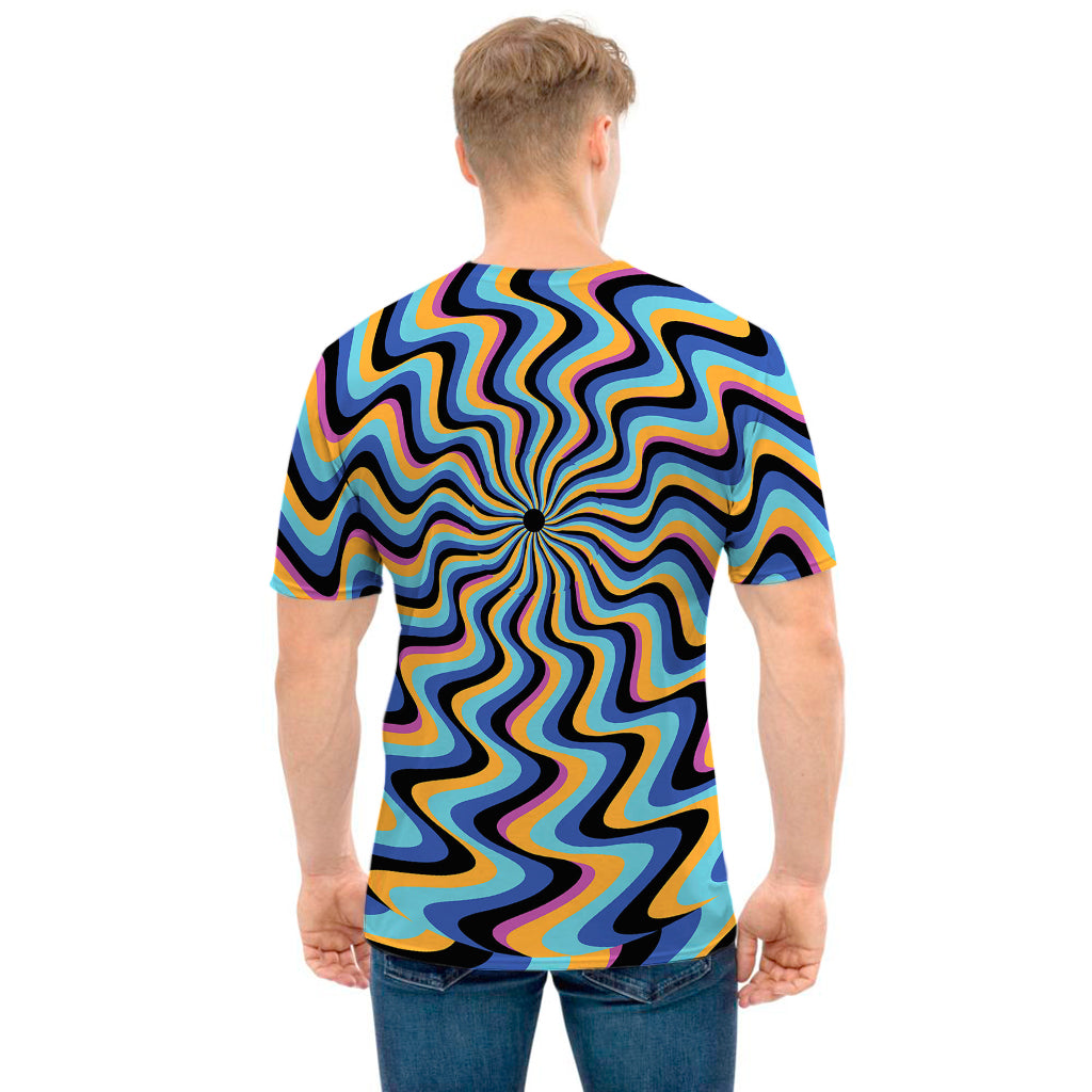 Psychedelic Illusory Motion Print Men's T-Shirt