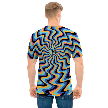 Psychedelic Illusory Motion Print Men's T-Shirt