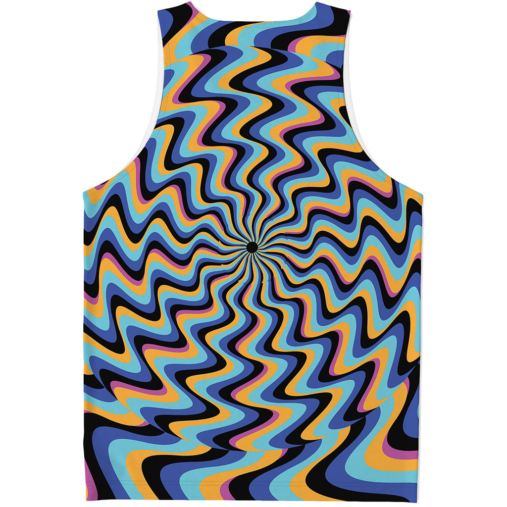 Psychedelic Illusory Motion Print Men's Tank Top
