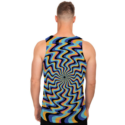 Psychedelic Illusory Motion Print Men's Tank Top