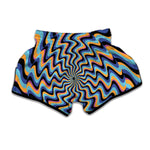 Psychedelic Illusory Motion Print Muay Thai Boxing Shorts