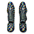 Psychedelic Illusory Motion Print Muay Thai Shin Guards