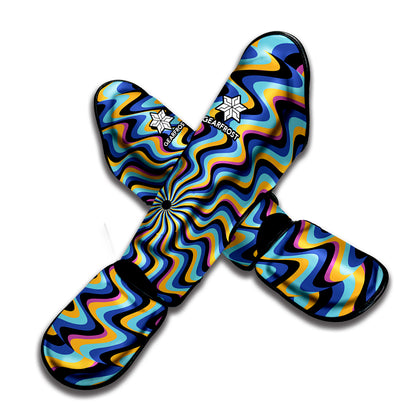 Psychedelic Illusory Motion Print Muay Thai Shin Guard