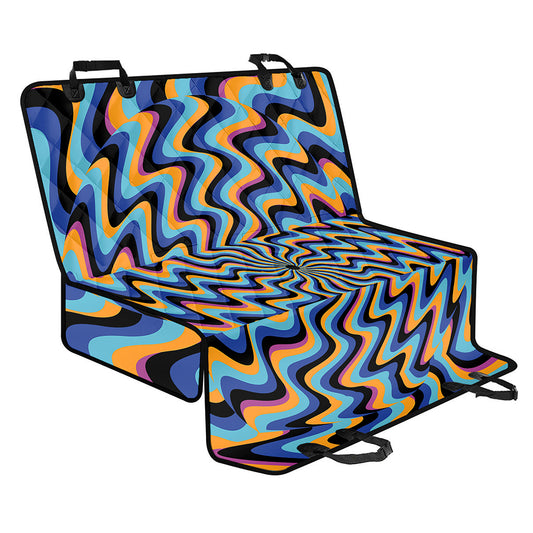 Psychedelic Illusory Motion Print Pet Car Back Seat Cover