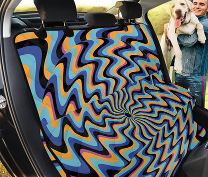 Psychedelic Illusory Motion Print Pet Car Back Seat Cover