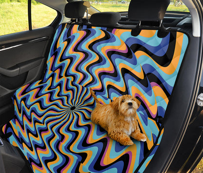 Psychedelic Illusory Motion Print Pet Car Back Seat Cover