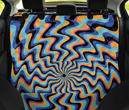 Psychedelic Illusory Motion Print Pet Car Back Seat Cover