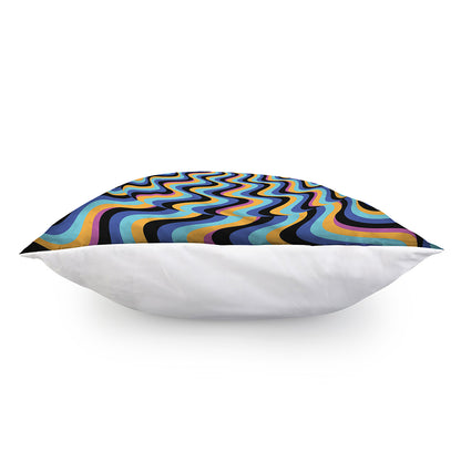 Psychedelic Illusory Motion Print Pillow Cover
