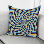 Psychedelic Illusory Motion Print Pillow Cover