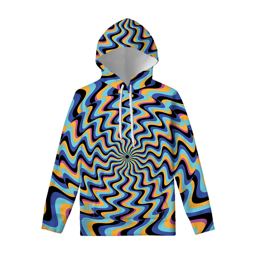 Psychedelic Illusory Motion Print Pullover Hoodie