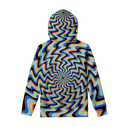 Psychedelic Illusory Motion Print Pullover Hoodie