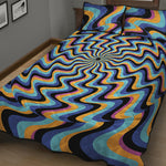 Psychedelic Illusory Motion Print Quilt Bed Set