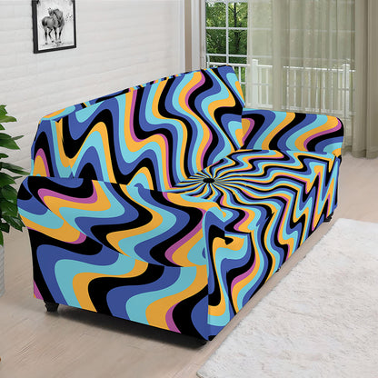 Psychedelic Illusory Motion Print Sofa Cover