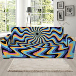 Psychedelic Illusory Motion Print Sofa Slipcover