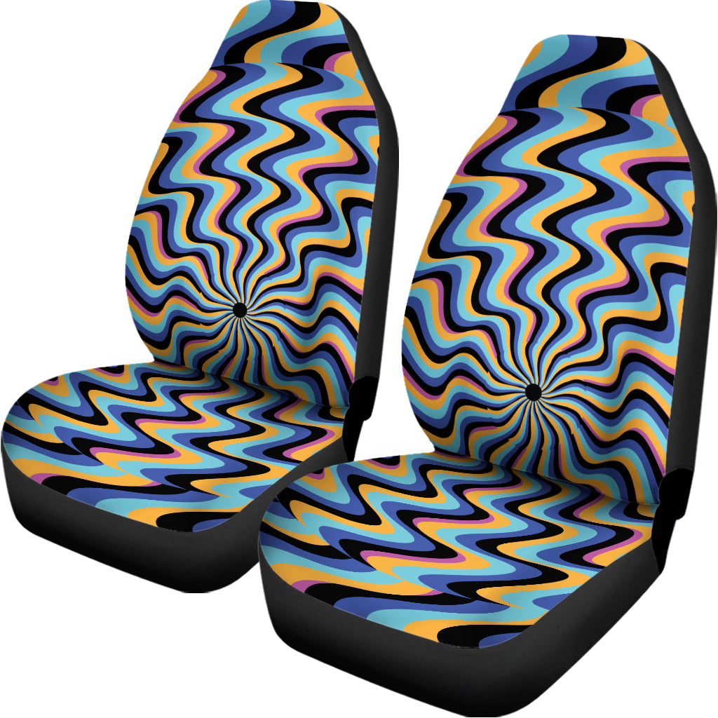 Psychedelic Illusory Motion Print Universal Fit Car Seat Covers