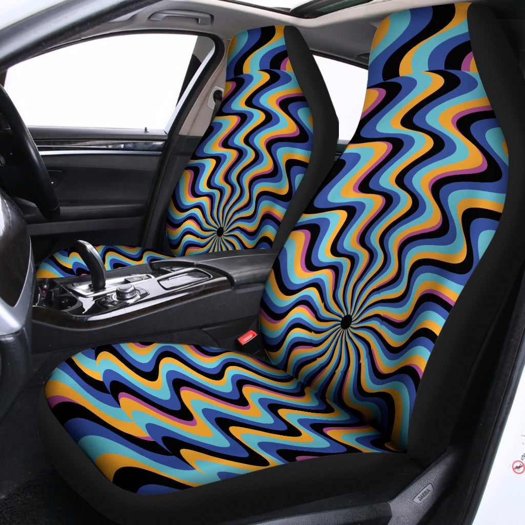 Psychedelic Illusory Motion Print Universal Fit Car Seat Covers