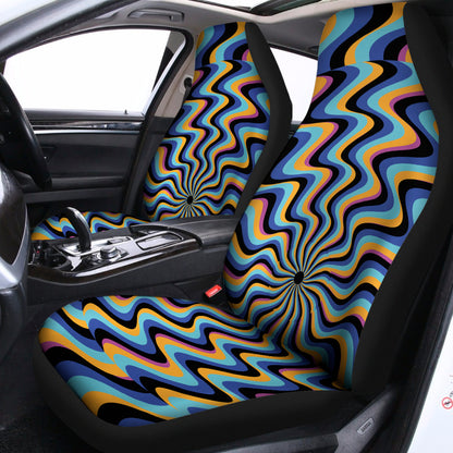 Psychedelic Illusory Motion Print Universal Fit Car Seat Covers