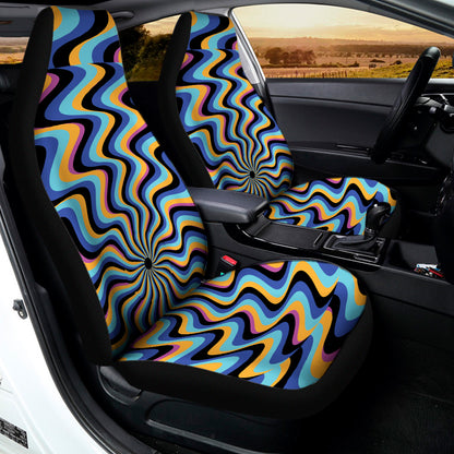 Psychedelic Illusory Motion Print Universal Fit Car Seat Covers