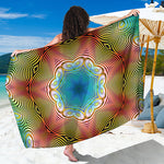 Psychedelic Kaleidoscope Print Beach Sarong Wrap