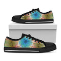 Psychedelic Kaleidoscope Print Black Low Top Sneakers